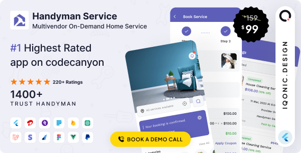 Handyman - Flutter Service App for On-Demand Services