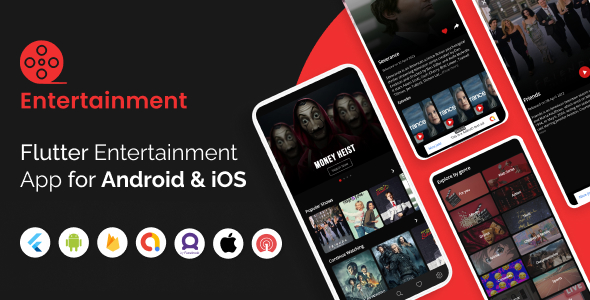 Mighty Entertainment - Flutter Video Streaming App for Android and iOS with PHP Backend