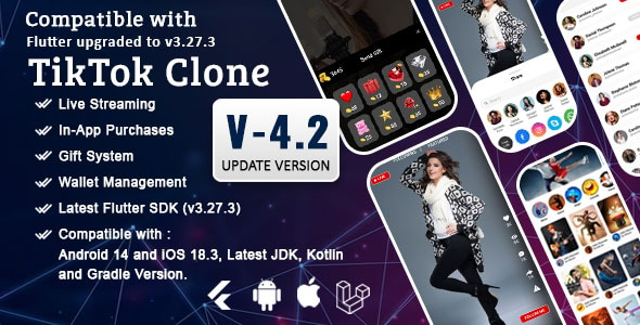 Flutter - TikTok Clone | Triller Clone & Short Video Streaming Mobile App for Android & iOS