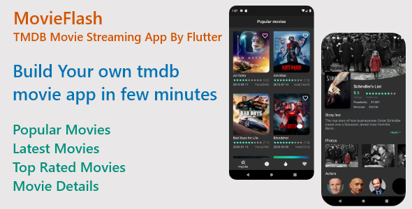 MovieFlash - TMDB Movie Streaming App by Flutter