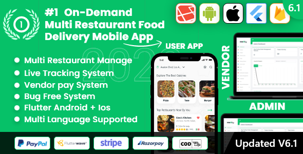 MealUp - Multiple Restaurants Food Delivery Flutter App