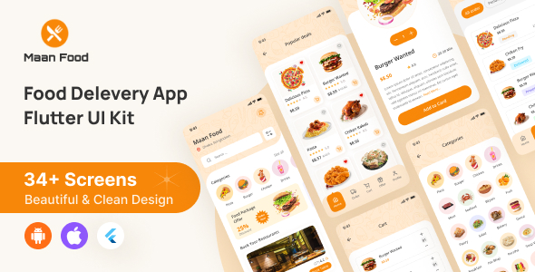 Maan Food - Flutter Food Delivery App UI Kit