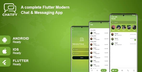 Chatify - Modern Chat and Video Call Messaging Flutter App Powered by CometChat
