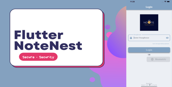 Flutter NoteNest - A Secure Note App