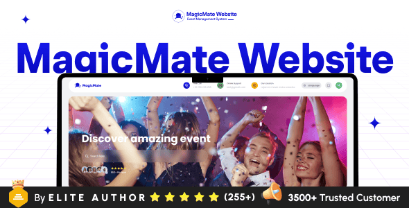 MagicMate - Multivendor Event Ticket Booking Management System Complete Website (Add-on)