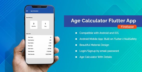 Age Calculator Flutter App (Firebase)