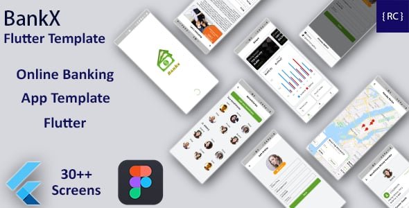 Online Banking Android App + Online Banking iOS App Template| Bank App | BankX |