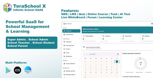 TeraSchool X – Powerful SaaS for School Management & Learning