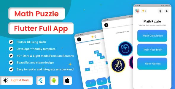 Maths Puzzle Full Application with Admob