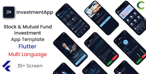 Flutter Investment App Template for Stocks and Mutual Funds