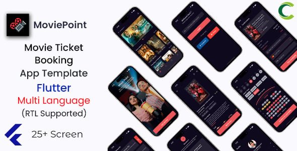 Movie Ticket Booking App Template in Flutter BookMyShow Clone Multi Language