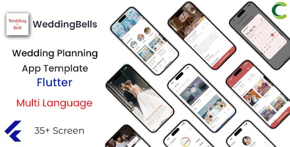 Wedding Planning App Template in Flutter | Multi Language | WeddingBells