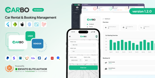 CarBo - Car Rental & Booking Management Full Solution