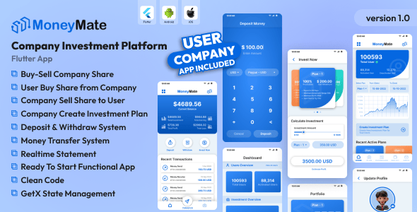 MoneyMate - Company Investment Platform Flutter App
