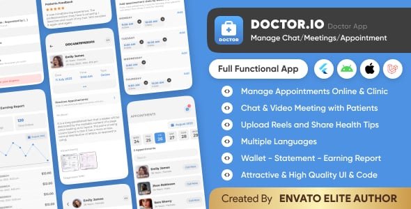 Doctor.io : Doctor App for Doctors Appointments Managements, Online Diagnostics