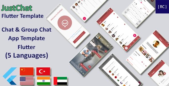 Chat & Group Chat App Template Flutter | WhatsApp Clone Flutter Template | Multi Language
