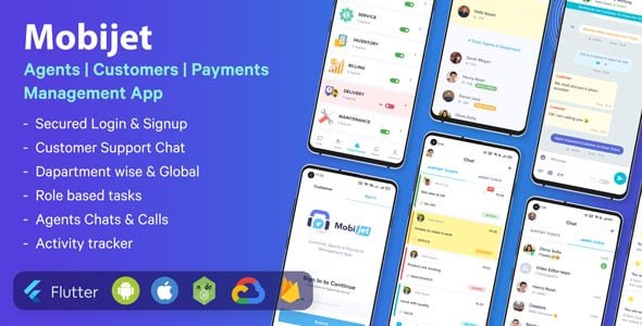Mobijet - Agents, Customers & Payments Management App | Android & iOS Flutter