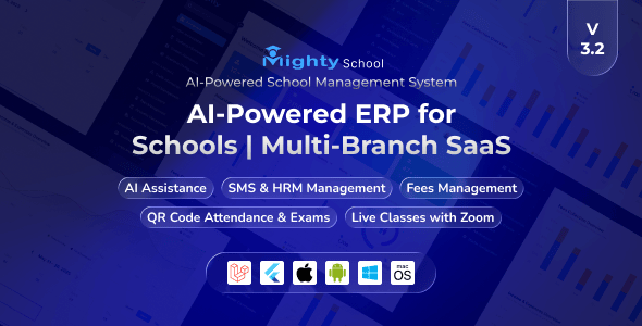 Mighty School - School Management System (AI Powered - Multi Branch - SAAS)