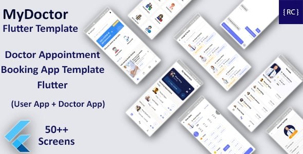Doctor Appointment Booking App Template | 2 Apps | User + Doctor