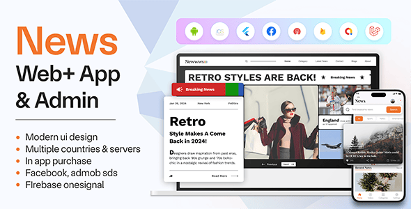 Newsify- News & Magazine Flutter App, News Website - Nextjs