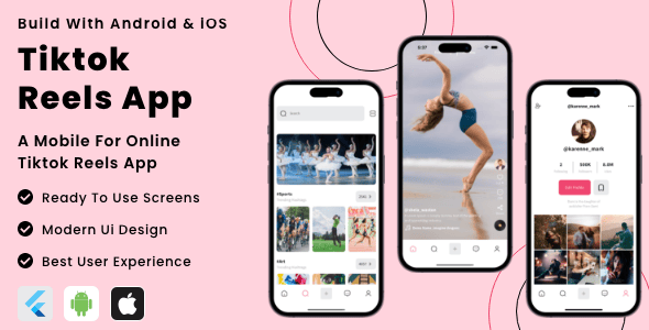 TiktokReels App - Social Media App | Instagram Reels Flutter App