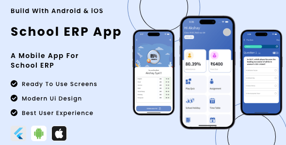 School ERP App - Flutter Mobile App Template