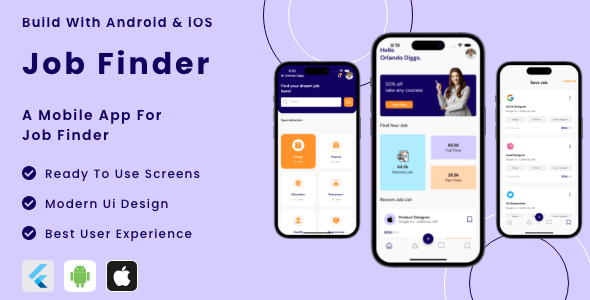 JobFinder Flutter App Template