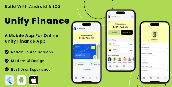 Unify Finance App Flutter Template