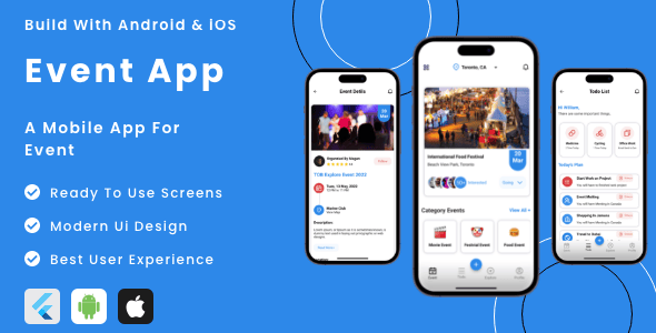 Event App - Flutter Mobile App Template