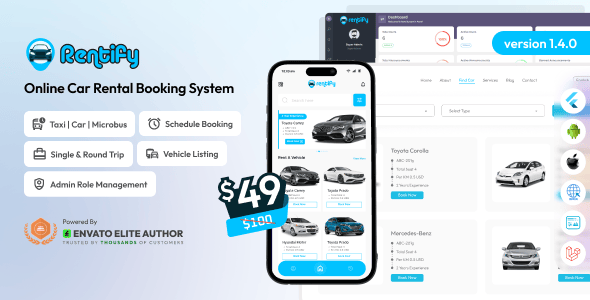 Rentify - Online Car Rental Booking System Full Solution