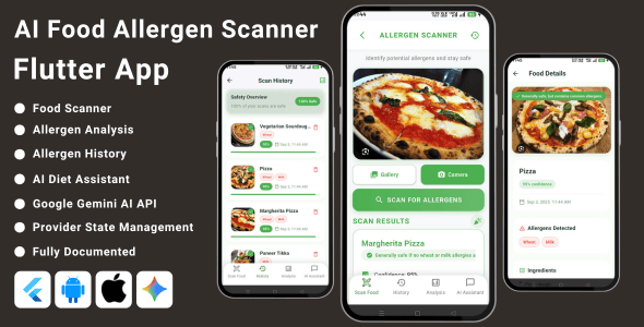 AI Food Allergy Scanner Flutter App
