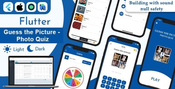 Flutter Guess the Pictures - Photo Quiz With Admin Panel Ready to Publish