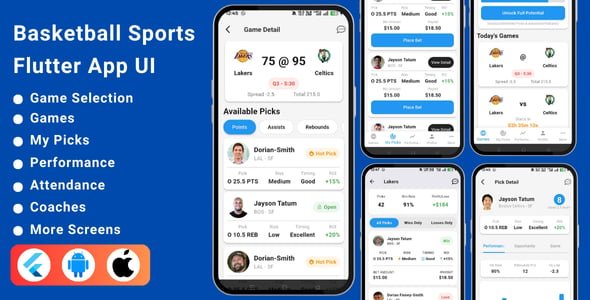 Basketball Sports Betting Flutter App