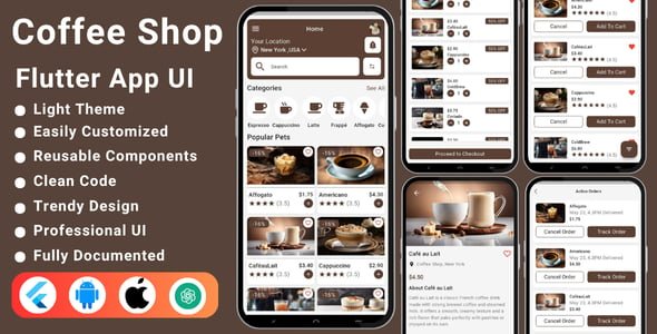 Coffee Shop Flutter App Template
