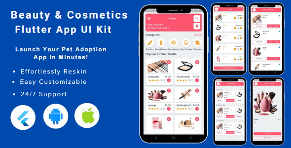 Cosmetics Shop Flutter App Template