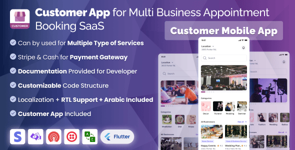 Customer App for Multi Business Appointment Booking