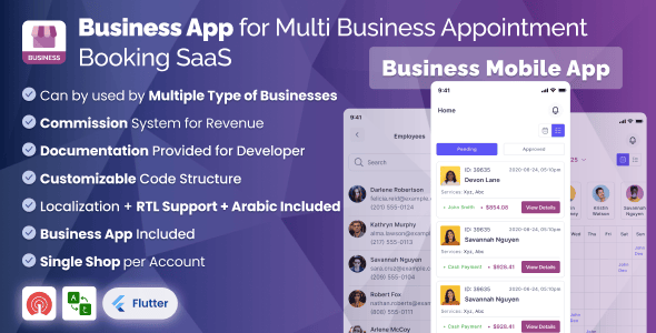 Business App for Multi Business Appointment Booking