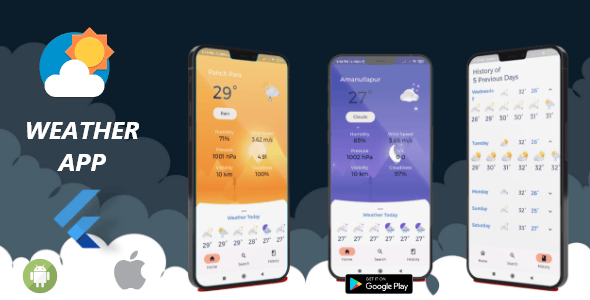 Weather App Flutter - Online Live weather app
