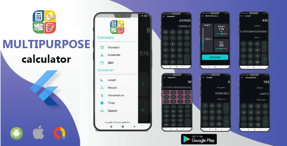 Multipurpose Calculator & Converter App - Flutter With Admob