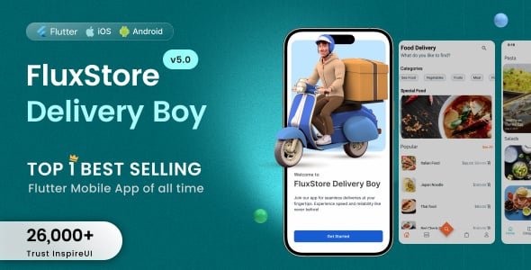 FluxStore Delivery Boy Flutter App for Woocommerce