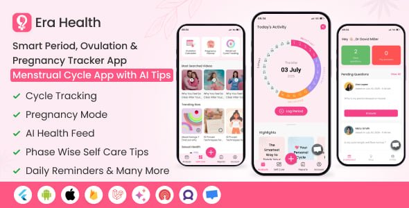 Era Health – Smart Period, Ovulation & Pregnancy Tracker App | Menstrual Cycle App with AI Tips