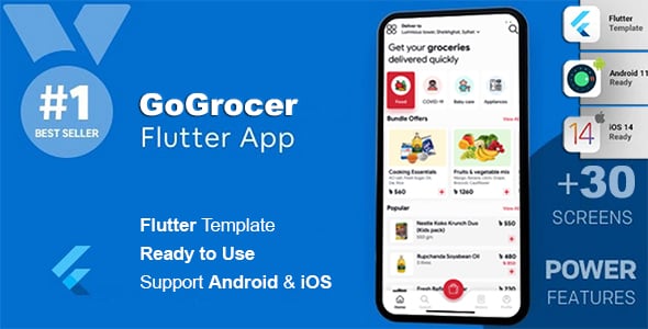 Grocery Vegetables Flutter App