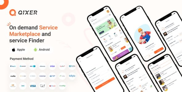 Qixer - Multi-Vendor On demand Service Marketplace and Service Finder Buyer Flutter