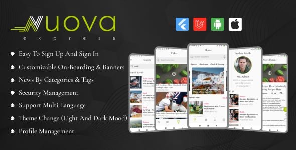 Nouvaexpress - Magazine And News Flutter App