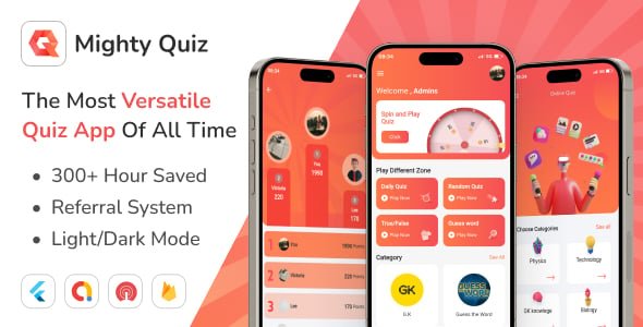 MightyQuiz: Flutter Online Quiz App with Firebase Backend + Admin Panel