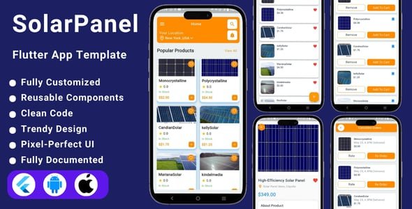 Solar Energy Flutter App Template