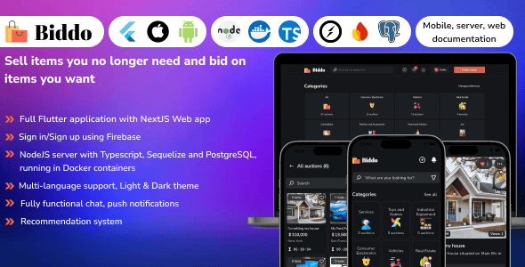 Biddo - Full Flutter auction app with chat