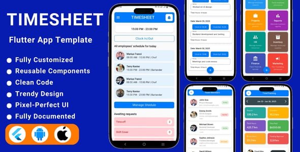 Timesheet App Flutter Template
