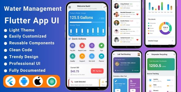 Water Management App Flutter Template